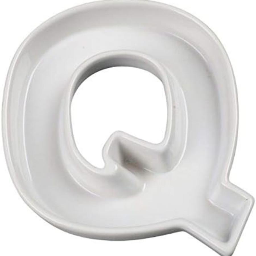 Ceramic Letter Q Dish