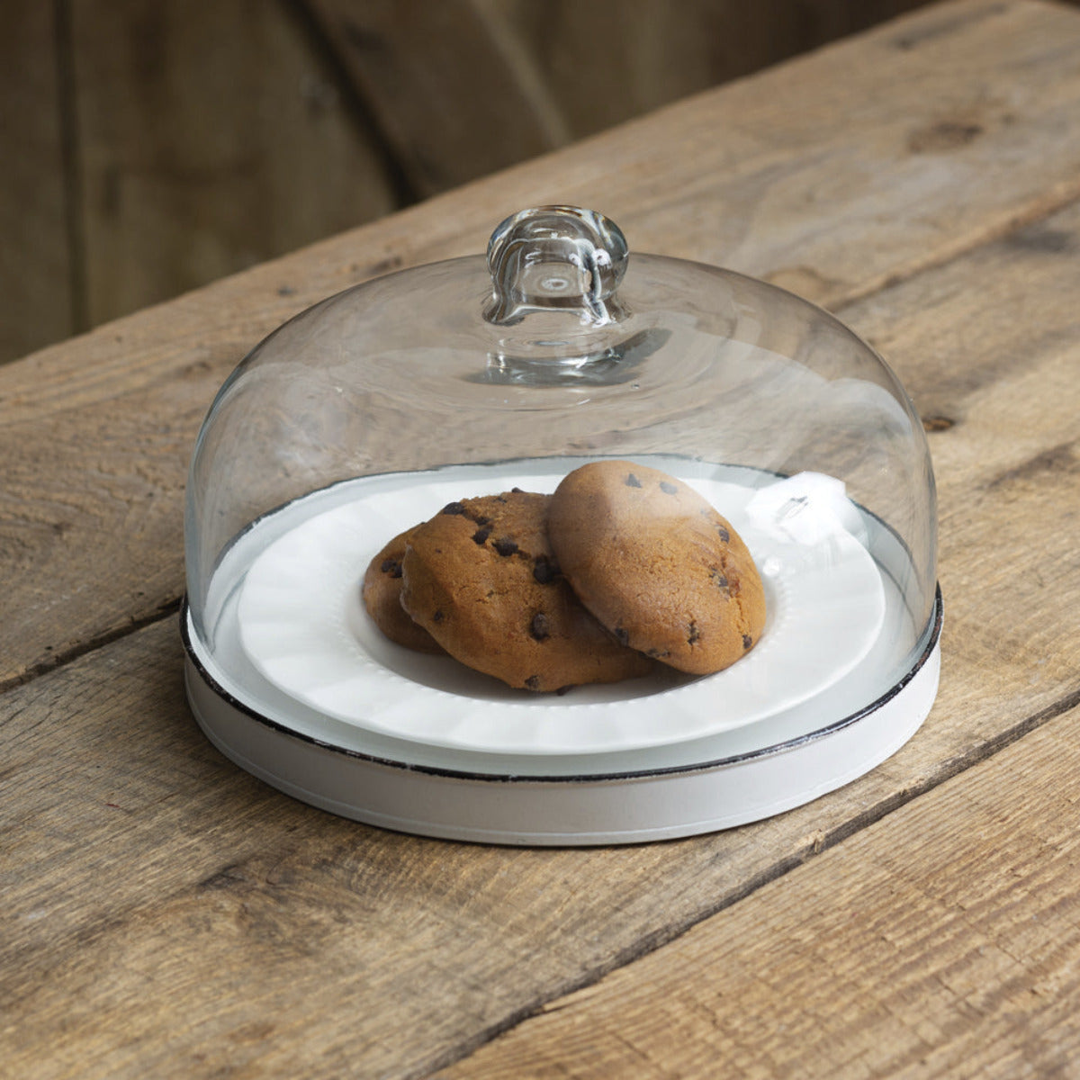 Buy Marble Cake Stand with Glass Cloche