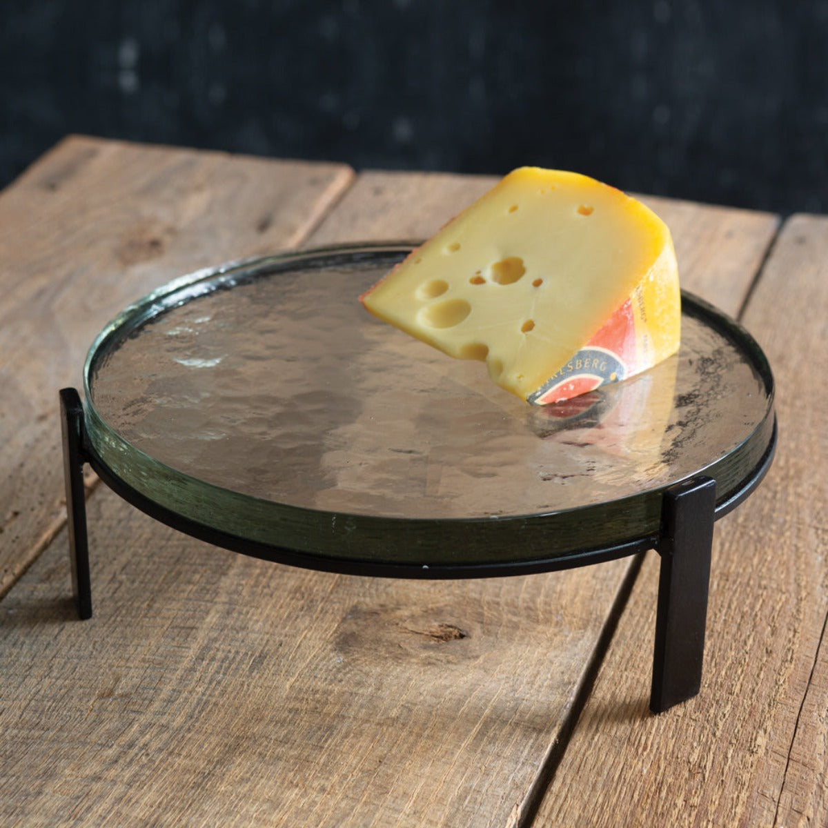 Blocked Glass Dessert Stand