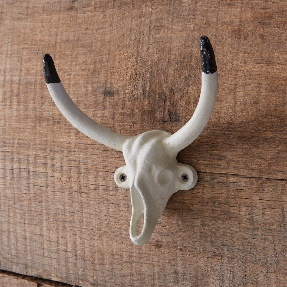 Rustic Bull Wall Hooks