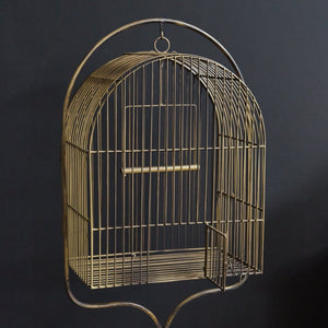 Victorian Brass Birdcage w/ Stand