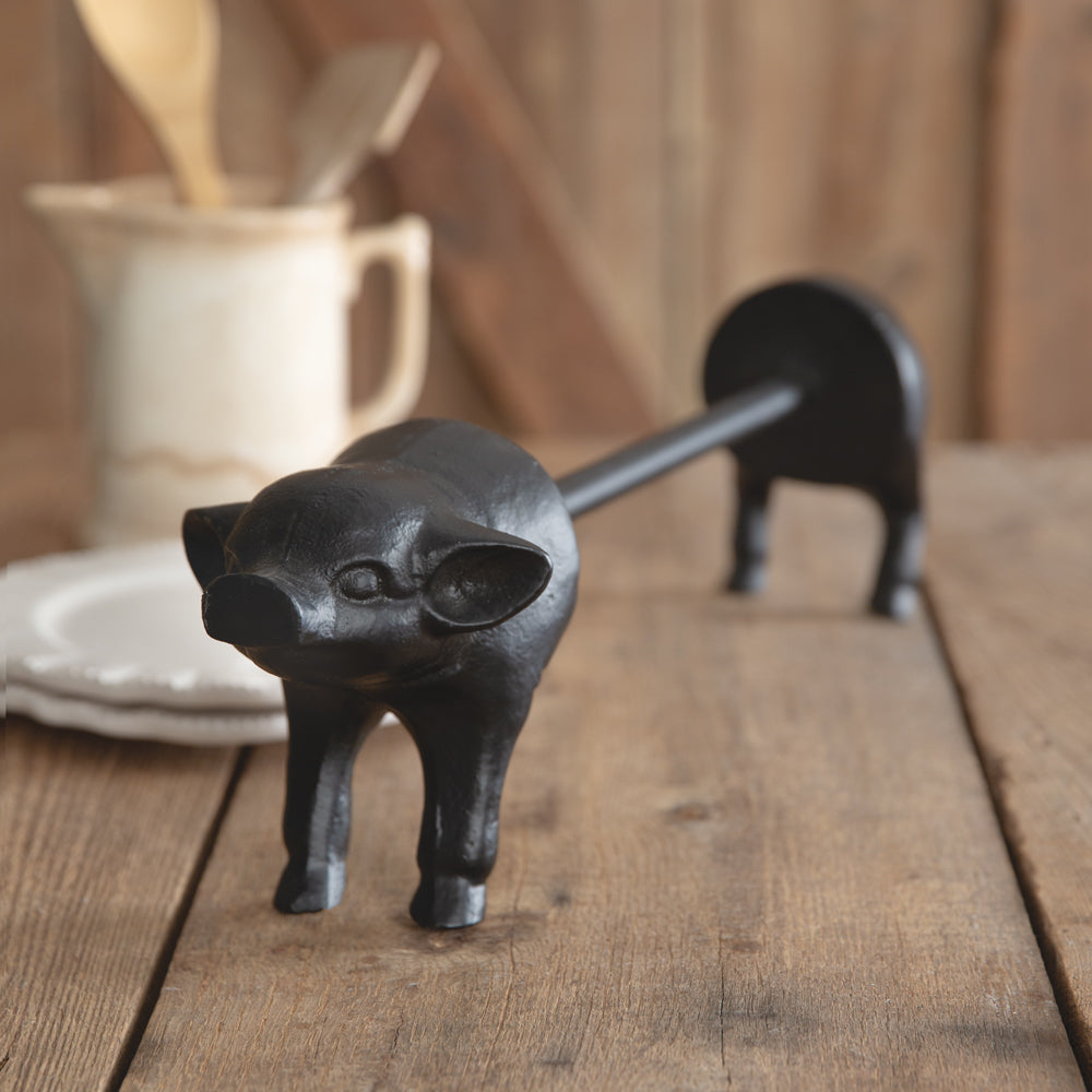 Cast iron pig paper best sale towel holder