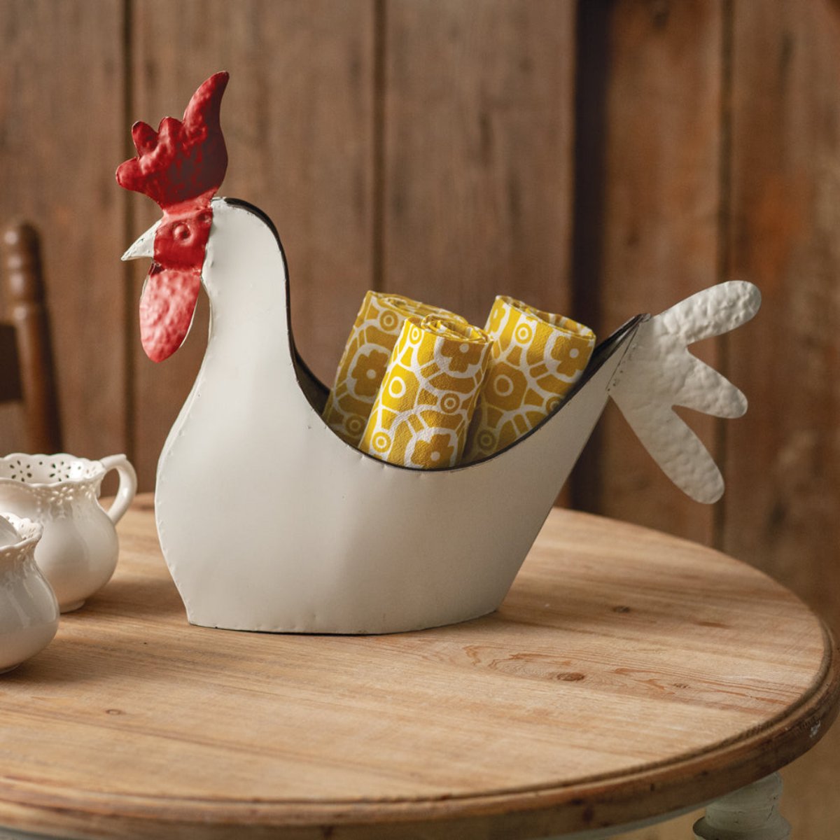 Rustic Rooster Container