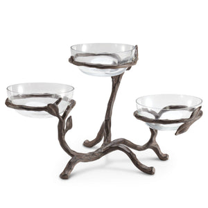 Twig Triple Bowl Server