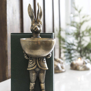 Golden Rabbit Dish Stand