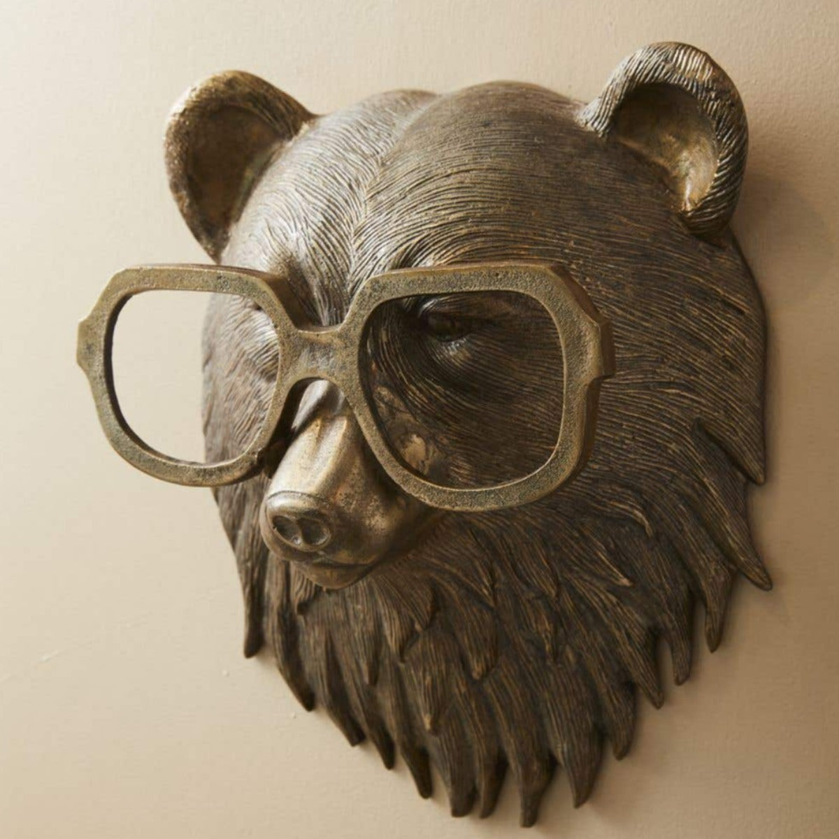 Beatrice Bear Wall Sculpture Iron Accents