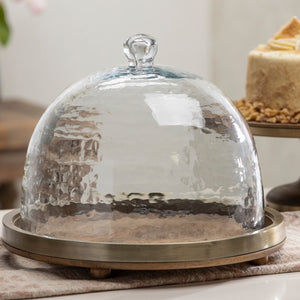 Hammered Glass Cake Dome