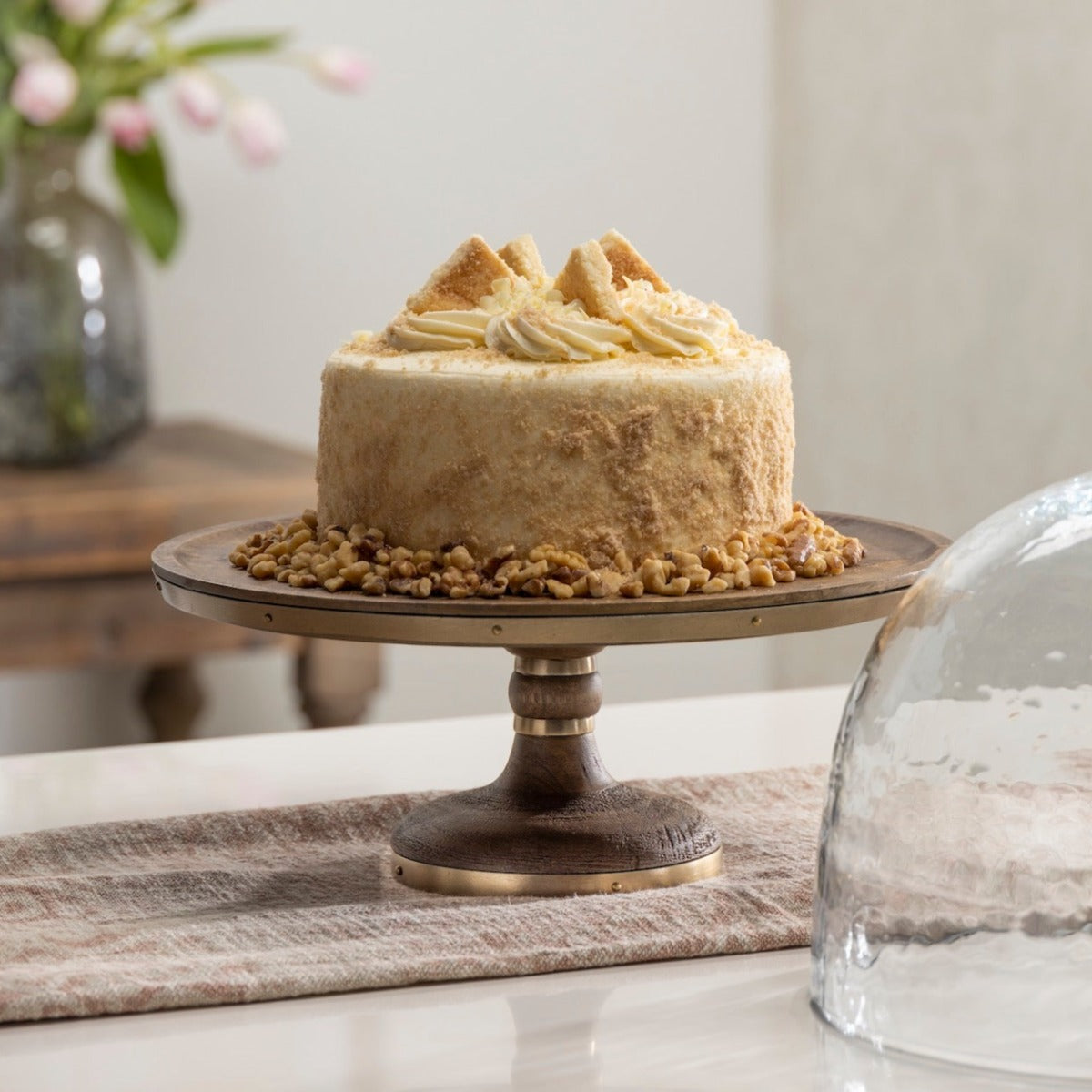 Mango & Metal Cake Stand