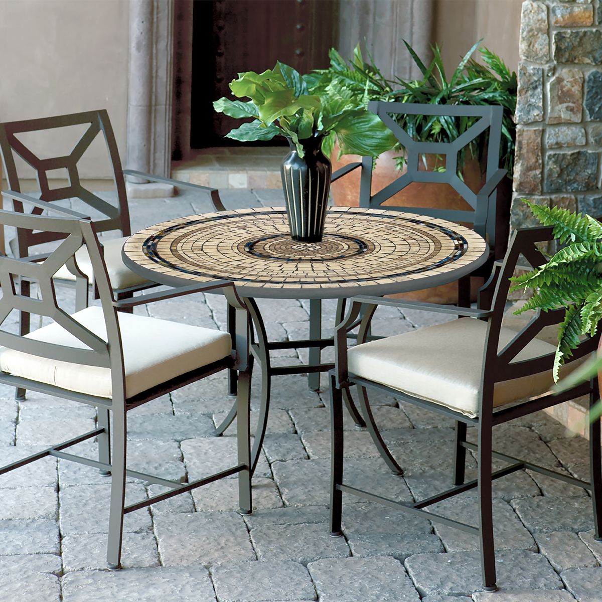 Mosaic patio dining discount table