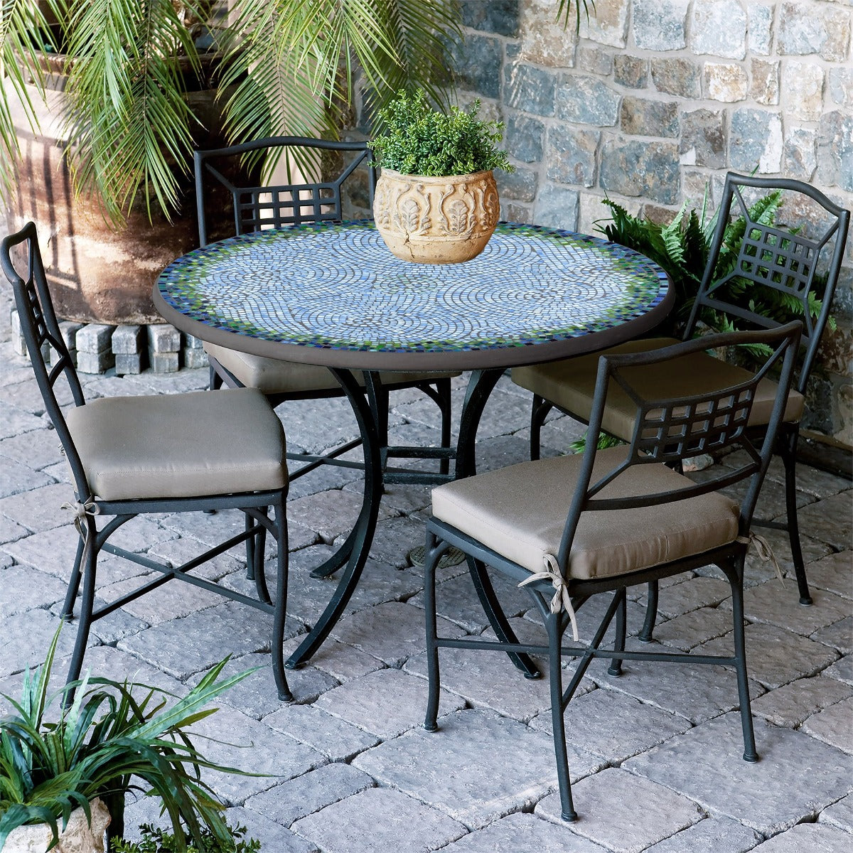 Stone patio table and chairs new arrivals