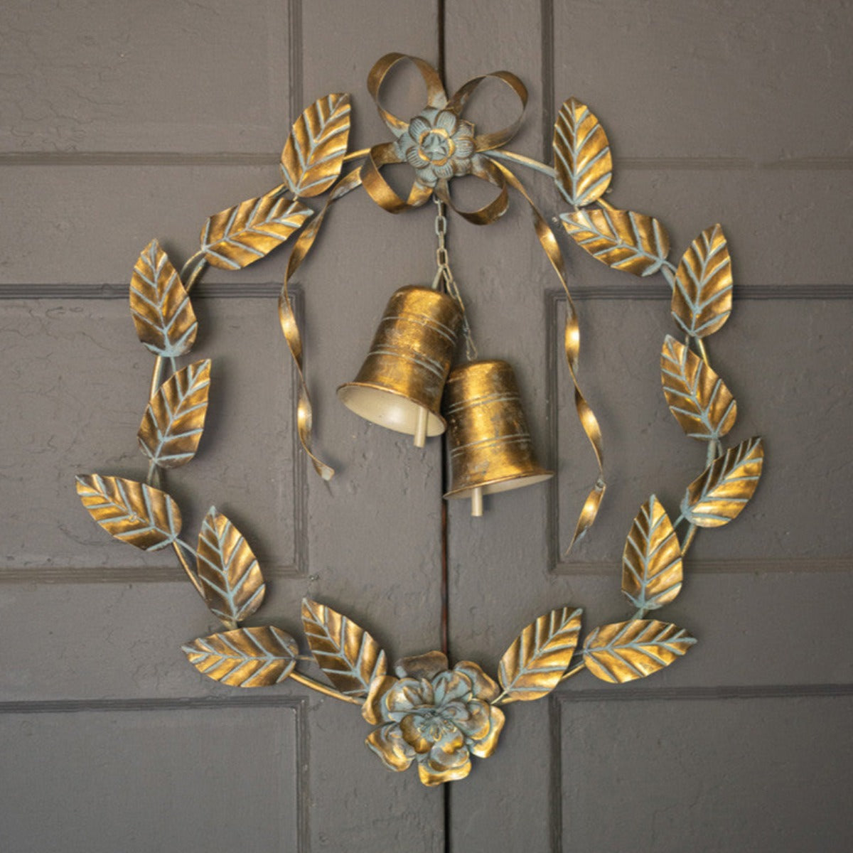 Vintage Brass Holiday Wreath