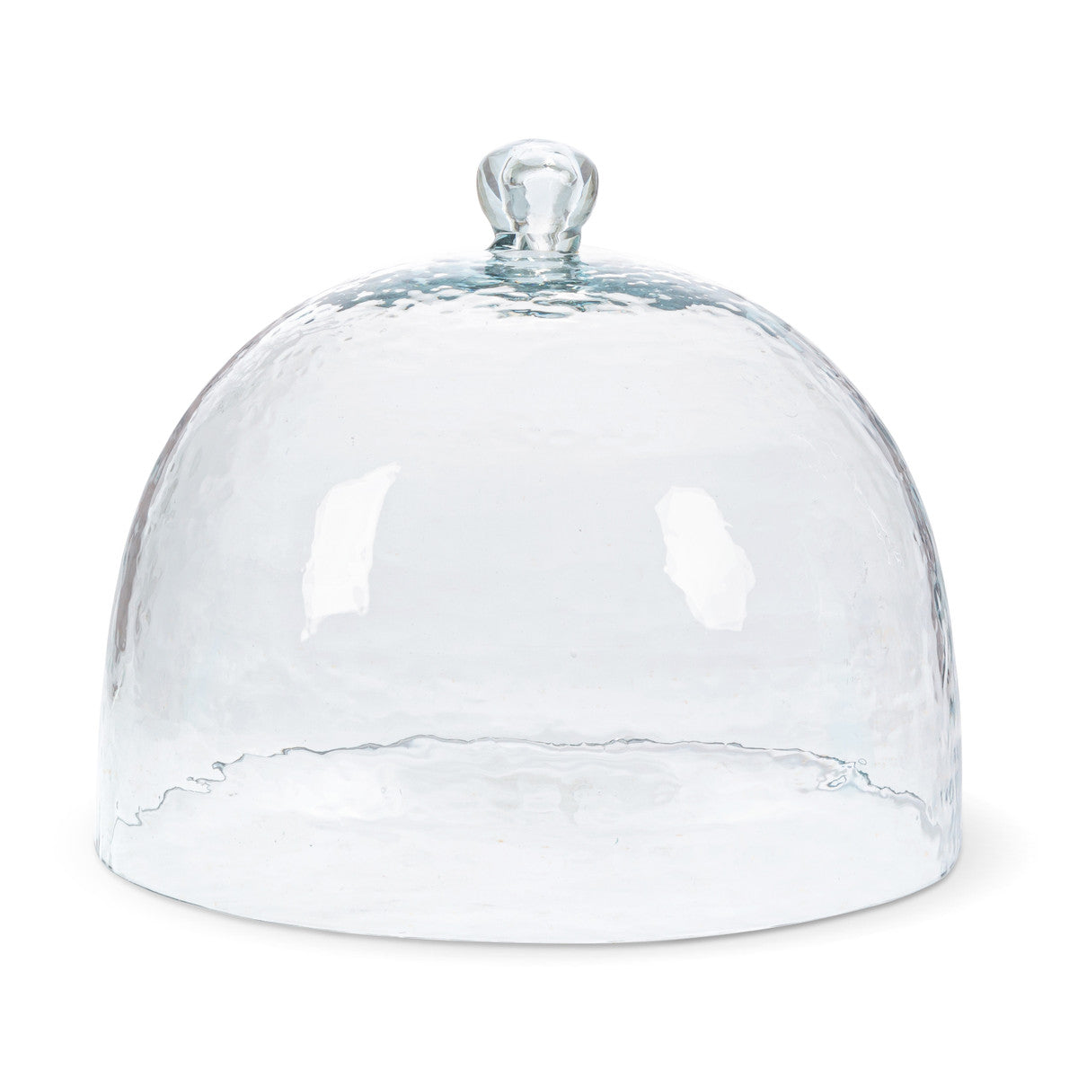 Hammered Glass Cake Dome - Elegant Display Cloche - Iron Accents