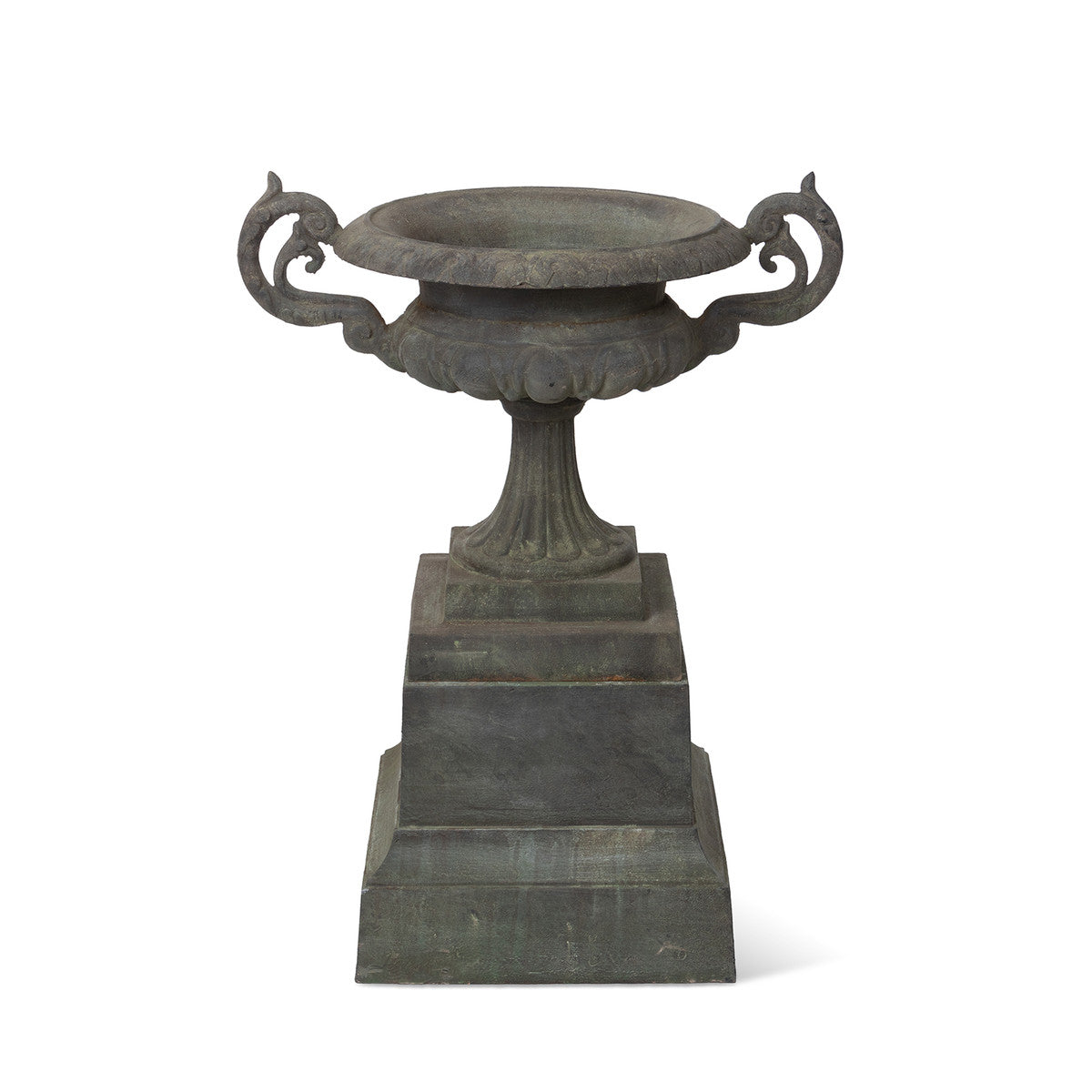 Cast Iron Terrace Urn on Plinth