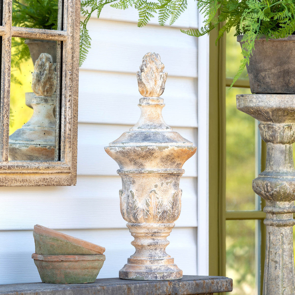 Cast Iron Umbrella Stand by Upcycling a Garden Urn