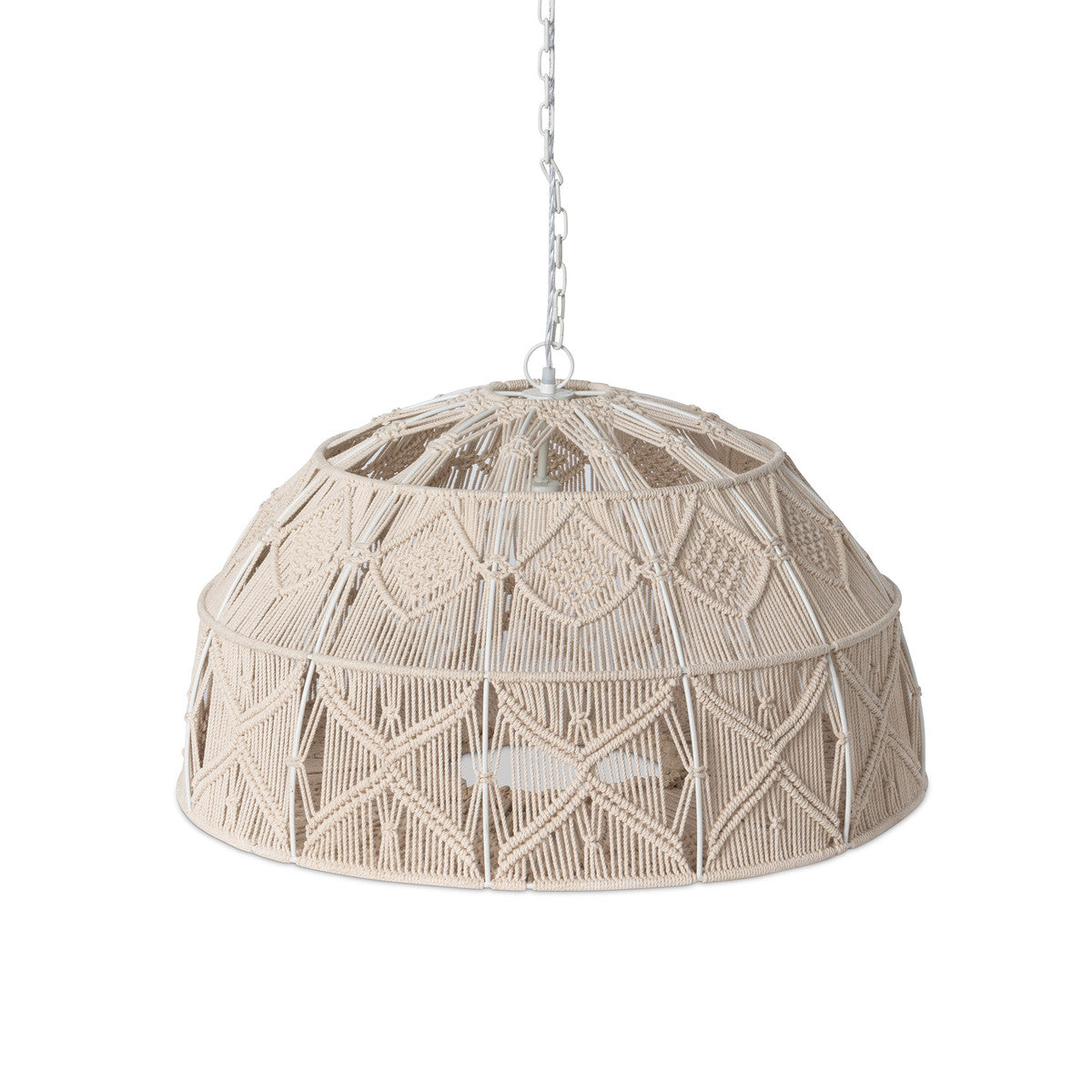 Macrame Dome Pendant Light