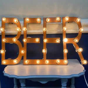 Lighted Metal Sign - Beer