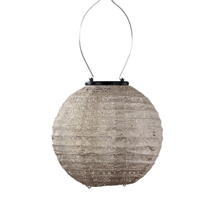 Indoor/Outdoor Round Spectare Lantern - Light Taupe