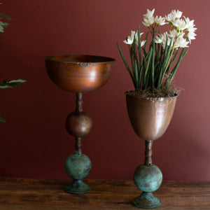 Copper Patina Compotes