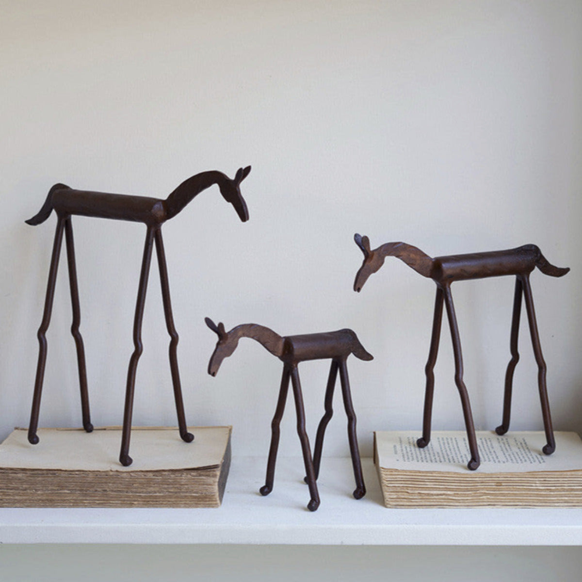 Equestrian Iron Trio | Set of Three Forged Iron Horse Sculptures - Iron ...