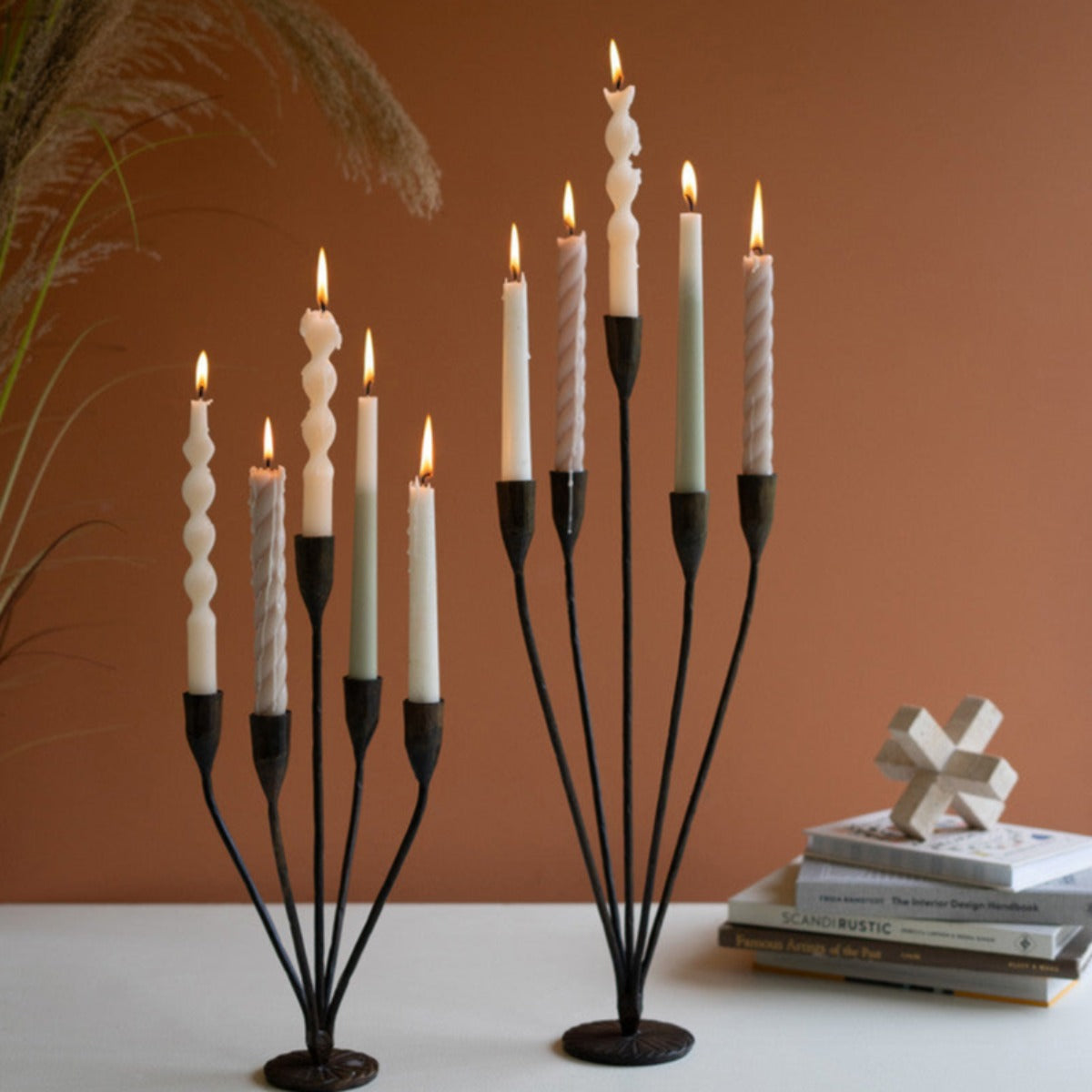 Tall Metal Candelabras