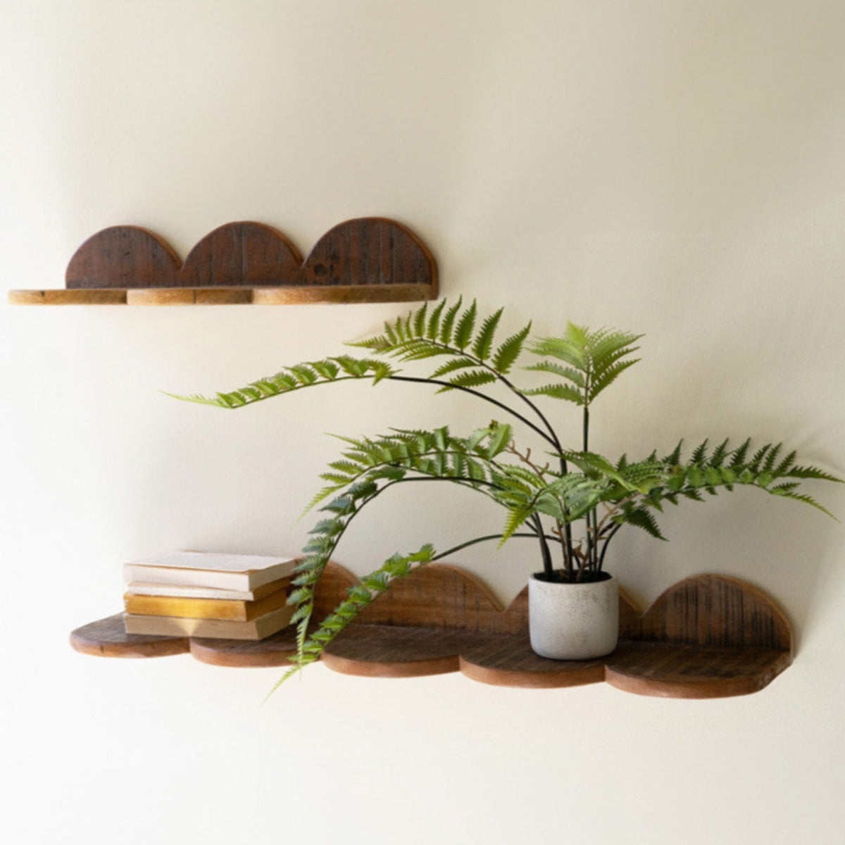 Scalloped Floating Shelves