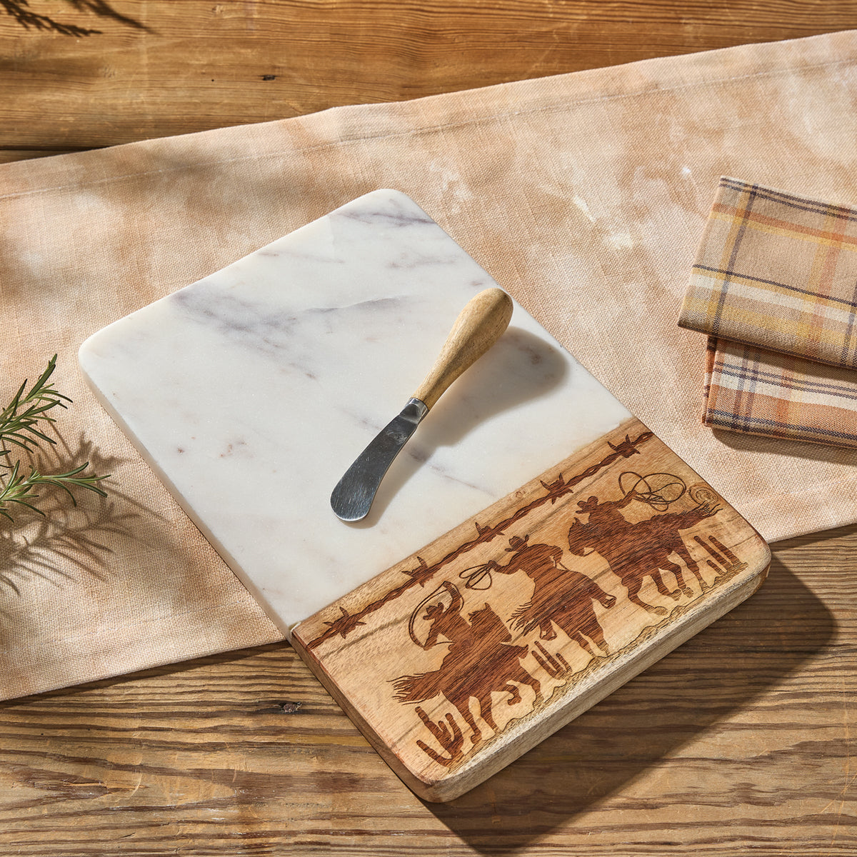 Cowboy Cutting Board & Spreader