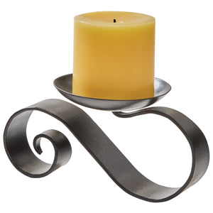 Scrollwork Iron Pillar Holder