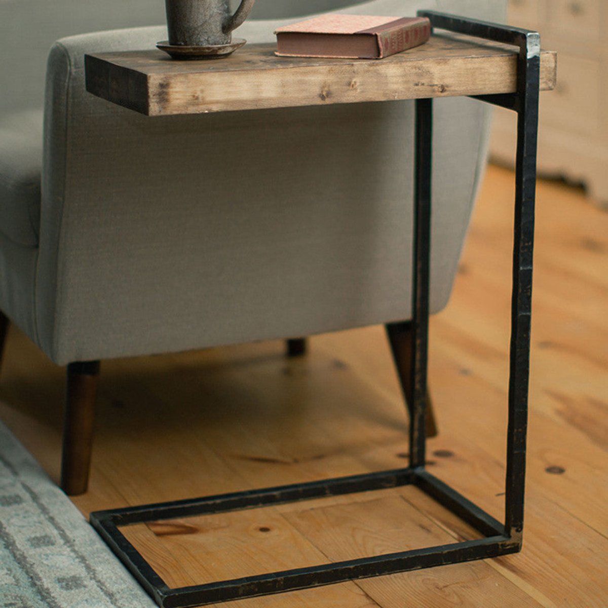 Studio "C" Shaped Table or Base for 20x12 Top-Iron Accents