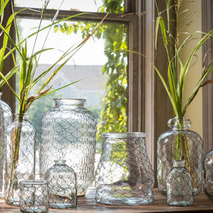 Collection Jar w/ Chicken Wire-Iron Accents