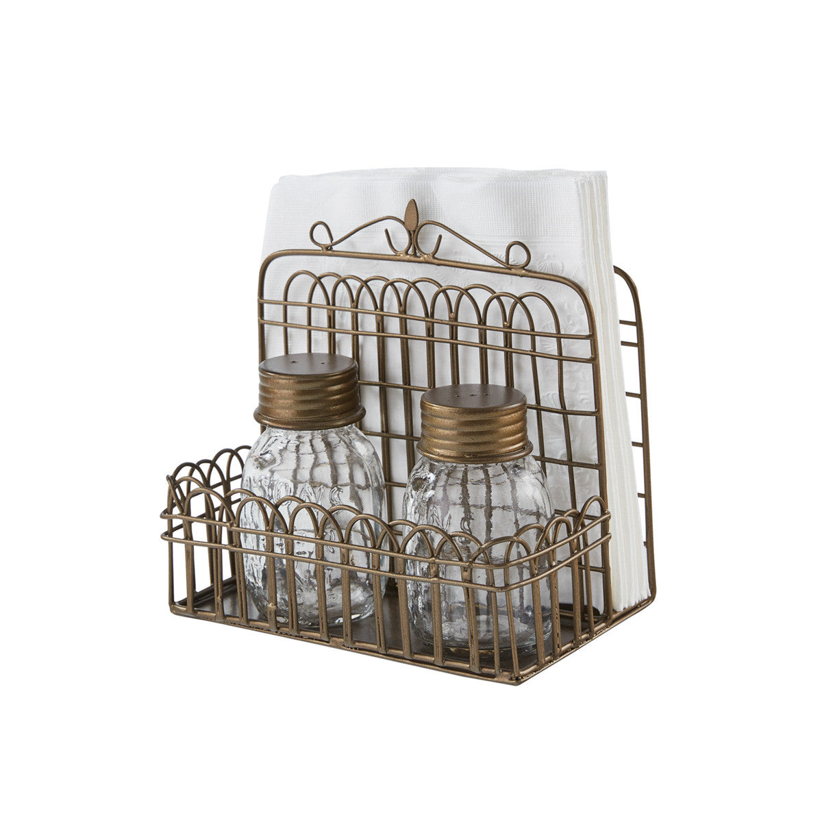 Gate Napkin Holder w/ Salt-Pepper