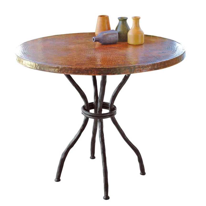 Hand Forged Wrought Iron Bar Table/Base for 30 Top - Corbin - Iron Accents