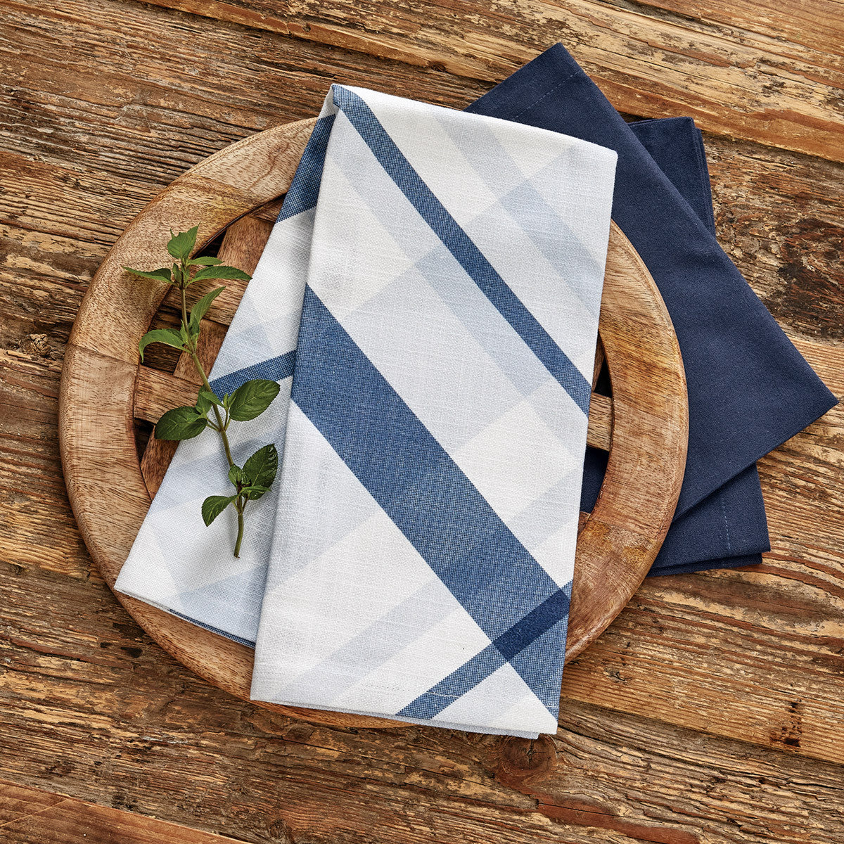 Dish Cloth, Blue and White Check