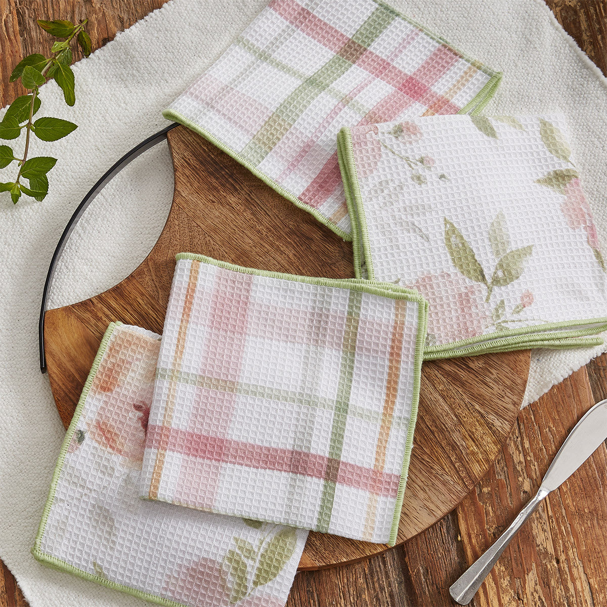 Dish towels- pink accent