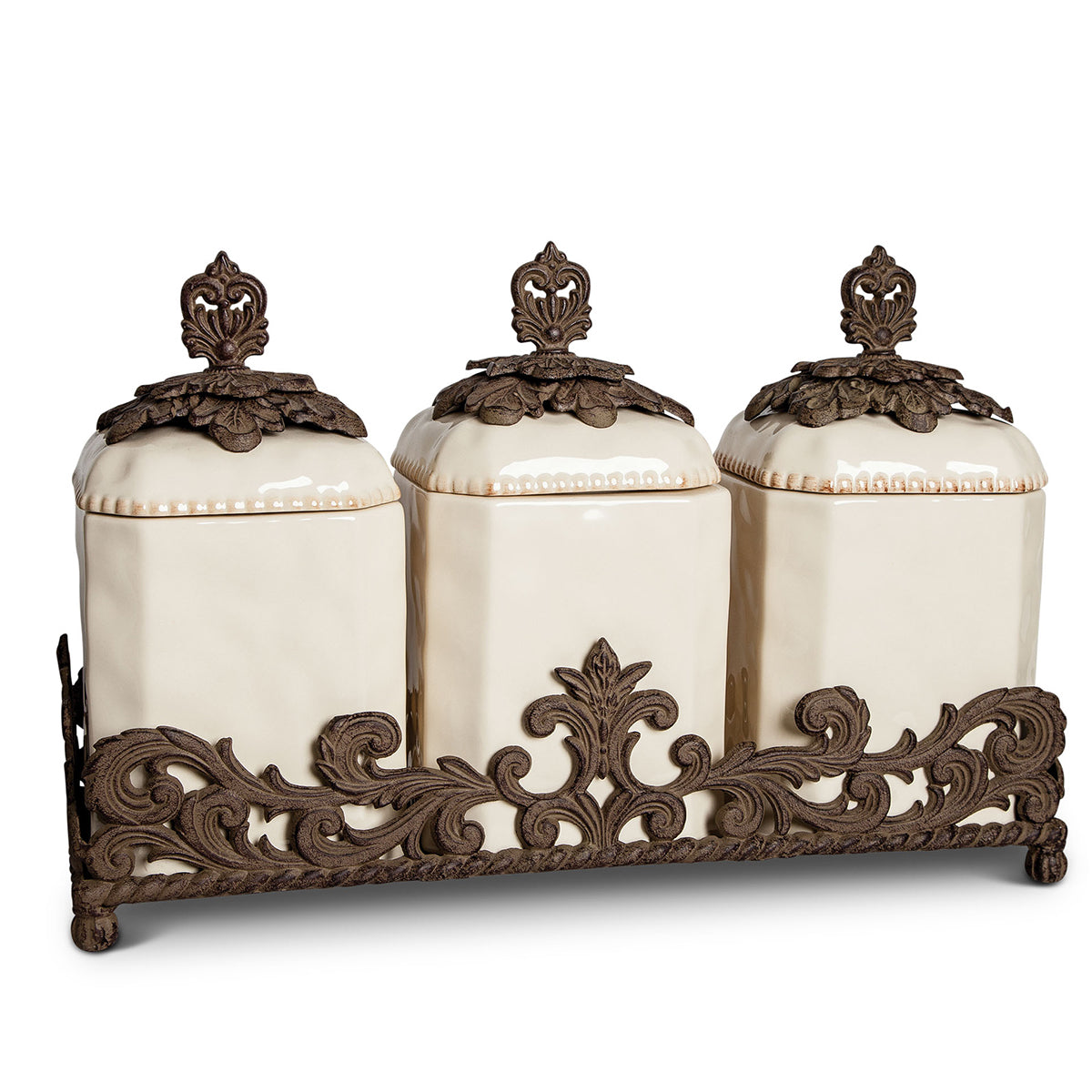 Kitchen Canisters - Iron Accents