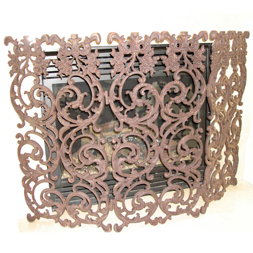 Buy Fireplace Screen, Guard Fire Screens Metal Decorative Mesh Wrought Iron  Fire Place Panels Wood Burning Stove Accessories Happy Life Online at  desertcartSeychelles