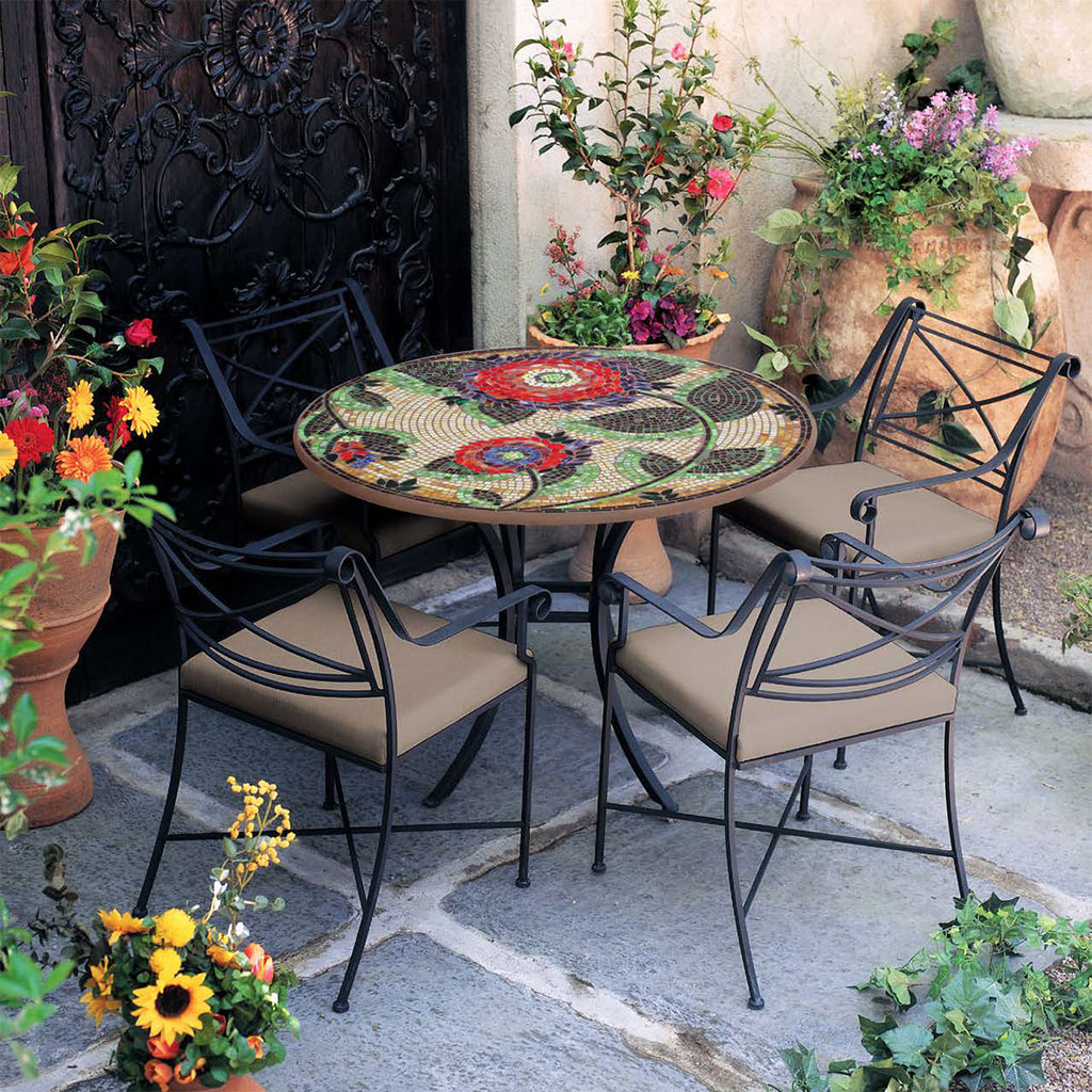 42 wrought deals iron patio table