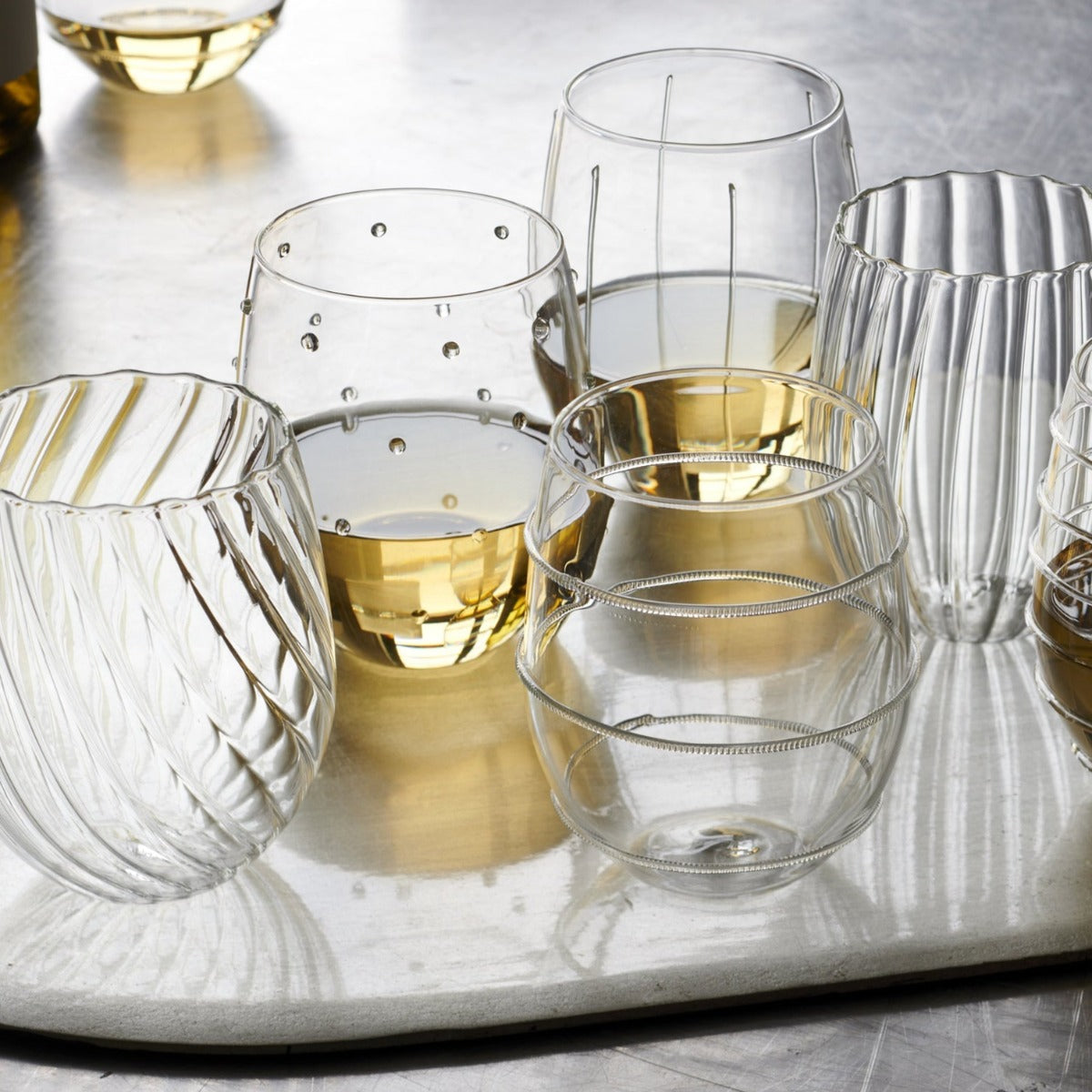 Stemless Wine Glass Set x4