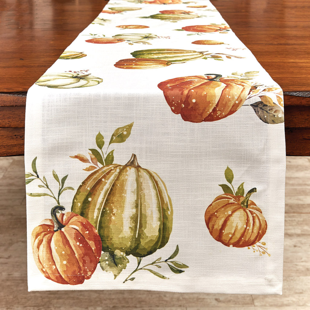 Autum table runner; fall decorations; store Halloween table runner; pumpkin table runner approx 48”x14”