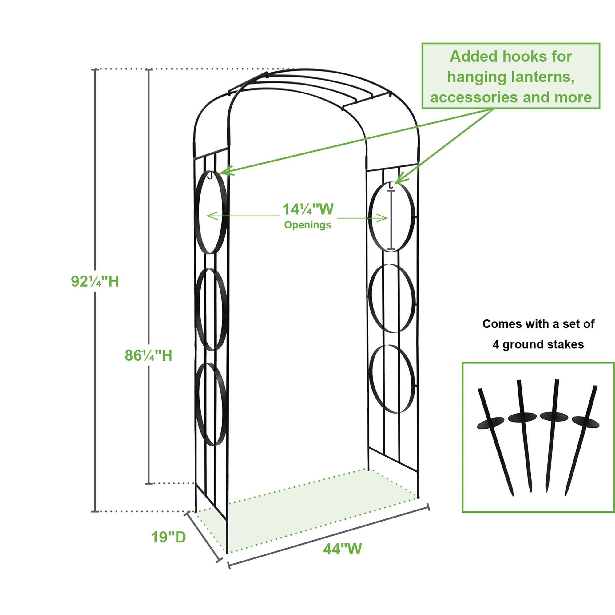 Hospitality Garden Arbor - Iron Accents