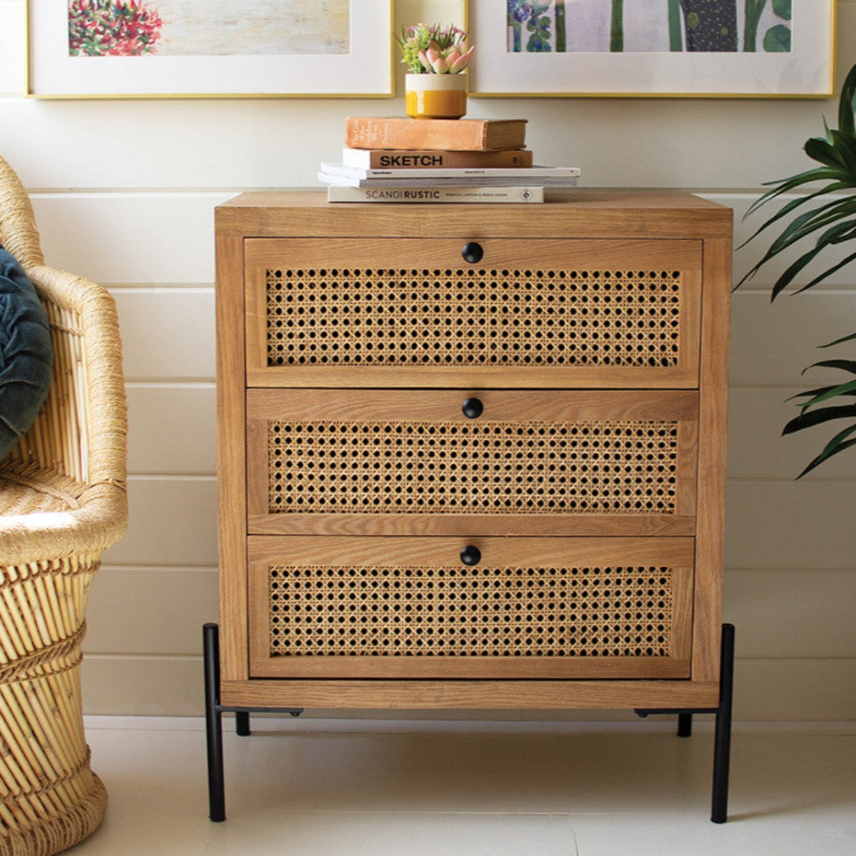 Woven Bedside Table