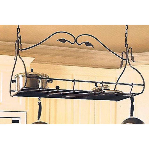 Wrought Iron Pot Rack  Pot Holder Leaf Design