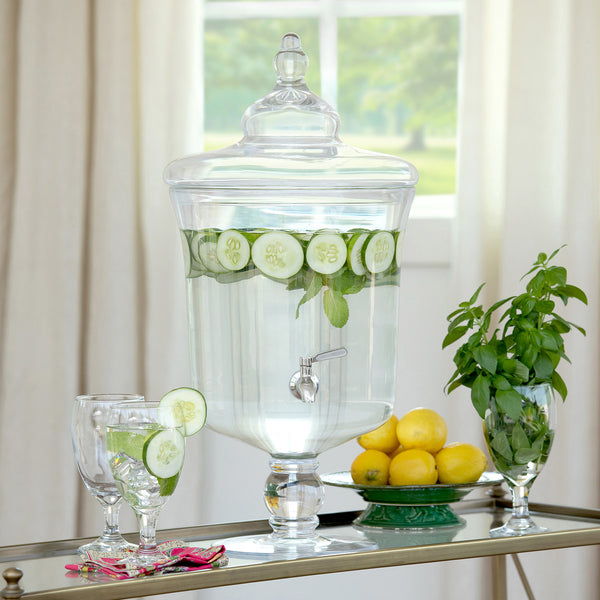 Park Hill Classic Crystal Beverage Dispenser 8-Quart