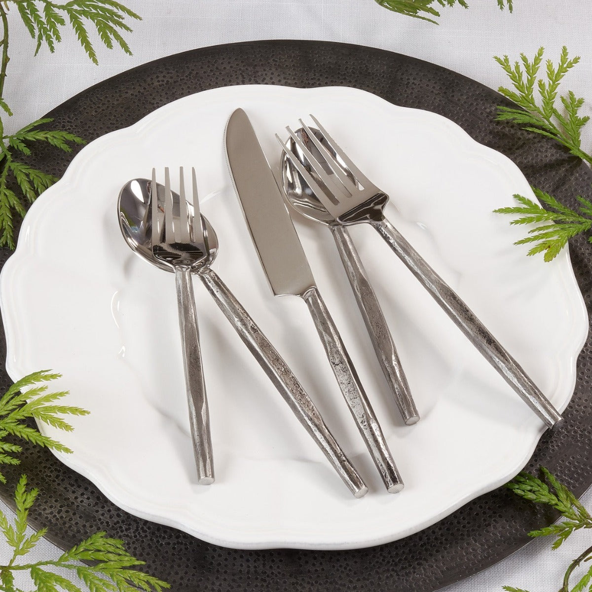 Rustic Flatware (5-Piece) - Iron Accents