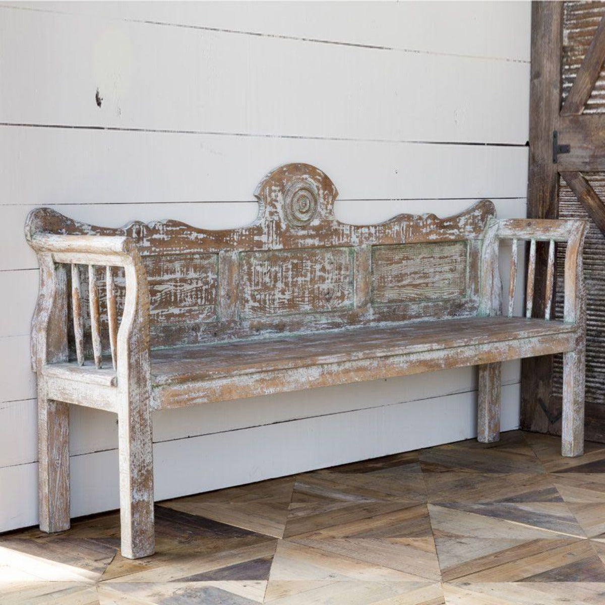 Rustic 2024 accent bench