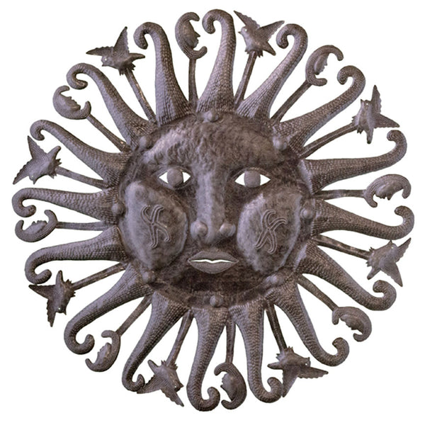 Celestial Sun Plaque - Iron Accents