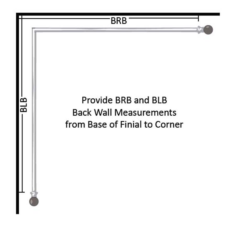 Custom Corner Drapery Rod - Iron Accents