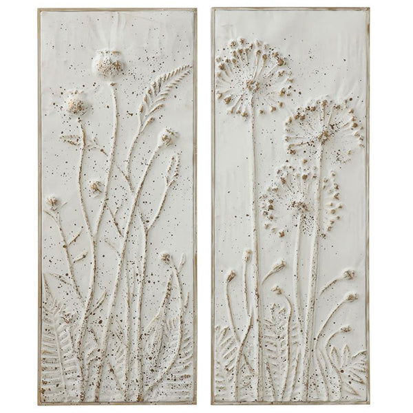 Artitalia small wall art flower 35x35 hand decorated with embossed details  - 39CA