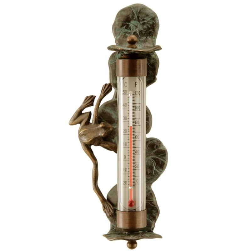 Time And Temperature In Style Outdoor Clocks And Thermometers Iron   Frog Outdoor Thermometer Kalalou Garden 800x 