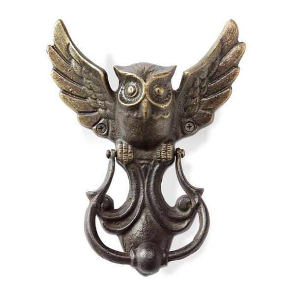 Hoot Owl Door Knocker - Iron Accents