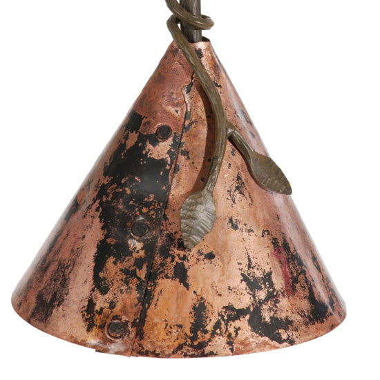 Leaf Pendant Lamp-Iron Accents